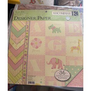 Retired K&Company Brenda Walton "BW Small Wonders 12x12 Girl" double-sided paper